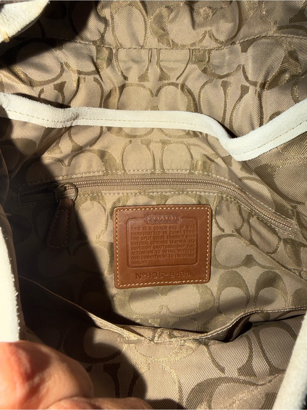 Cream Fringe 9484 Legacy Suede Shoulder Bag with Braided Strap - Picture 8 of 8